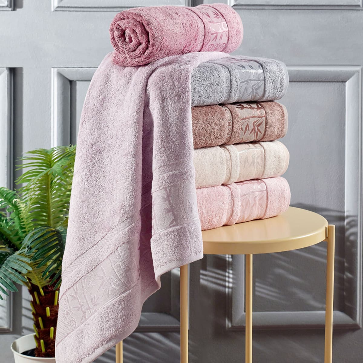 50×90 cm Havlu – 6’lı Lale Bambu Serisi